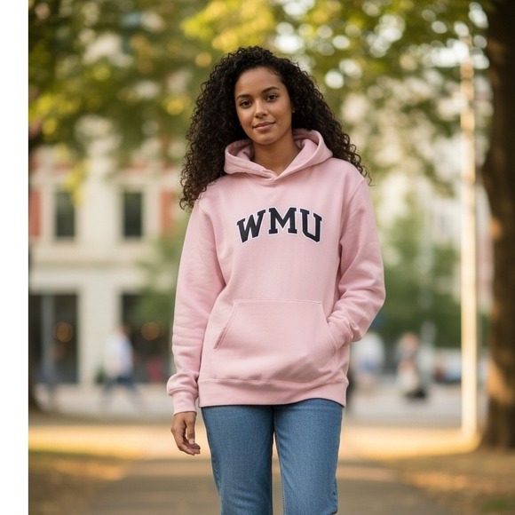 Champion Tops - Western Michigan Broncos Champion Pink women's 2XL pullover Heavyweight Hoodie
